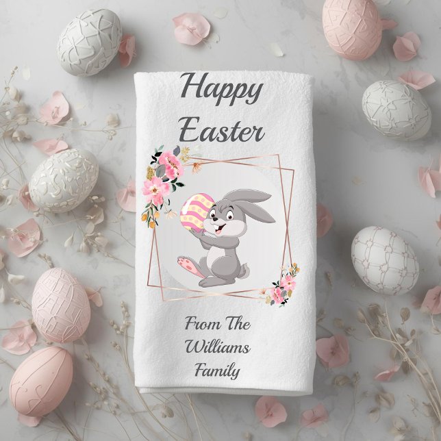 Toalla de baño personalizada con conejo de Pascua  (Subido por el creador)