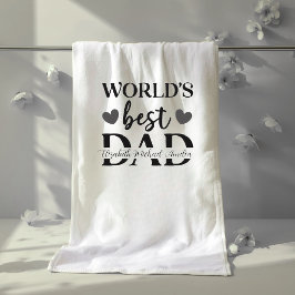 Toalla de baño personalizada para el mejor papá de