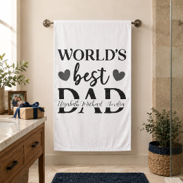 Toalla de baño personalizada para el mejor papá de