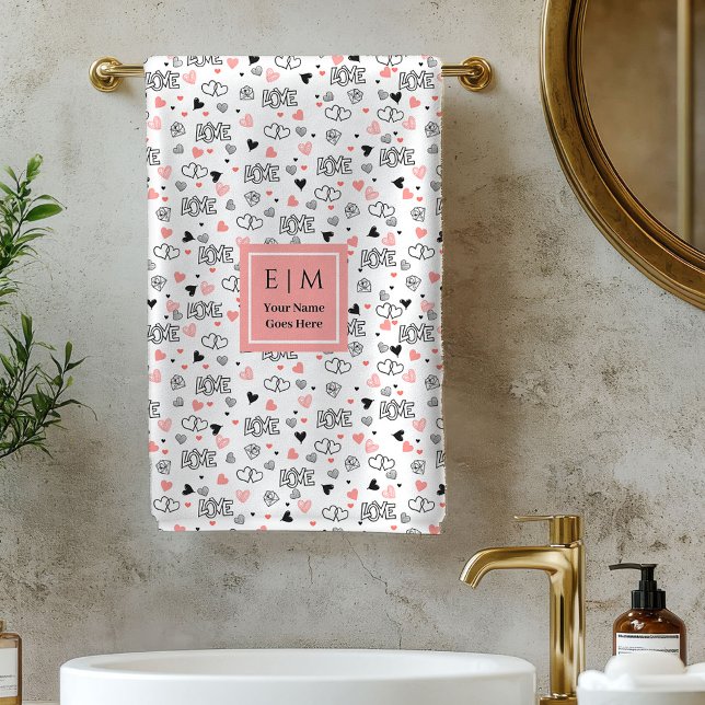 Toalla de baño personalizada para esposa, regalo d (Personalized Gift for Wife Valentine Bath Towel)