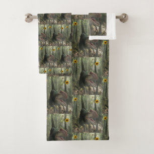 Toalla de baño pone dinosaurios