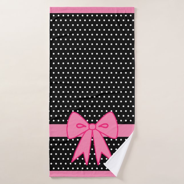 Toalla de baño rosa de inclinación (Toalla de baño)