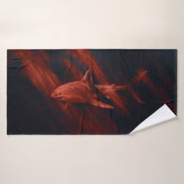 Toalla de baño Shark Rojo 30 X 60