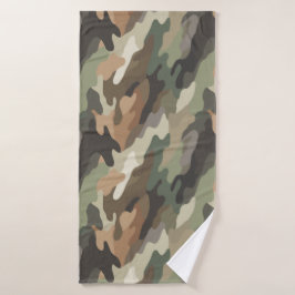 Toalla de baño suave y con diseño de camuflaje ele