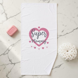 Toalla de baño Super Mamá Regalo Personalizado Mej
