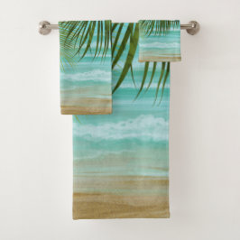 Toalla De Baño Tropical Palm Trees Beach Set
