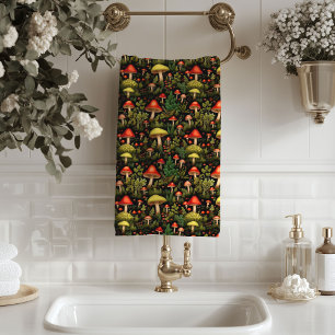 Toalla de baño vintage de bosque estilo hongo acog