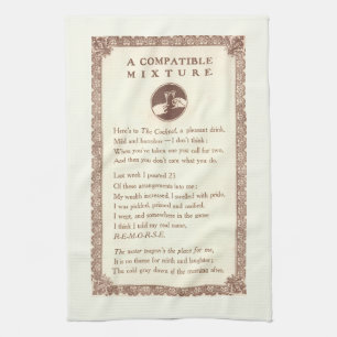 Toalla de bar de poesía de cóctel