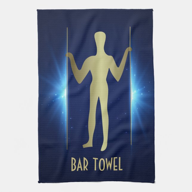 Toalla de bar geoglyph para forasteros de oro (Vertical)