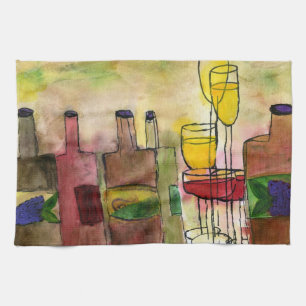 Toalla de bar Toscana Wine Cocktail de arte