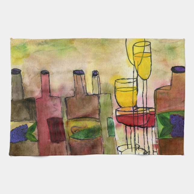 Toalla de bar Toscana Wine Cocktail de arte (Horizontal)