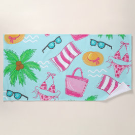Toalla de Bikini Preppy Beach Palm Tree Beach Toal