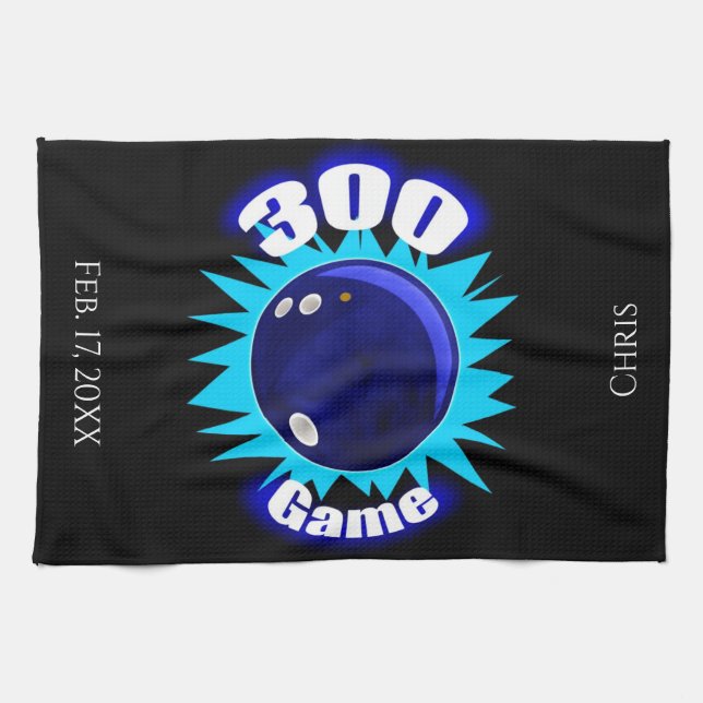 Toalla de bolos Blues de juego personalizada de 30 (Horizontal)