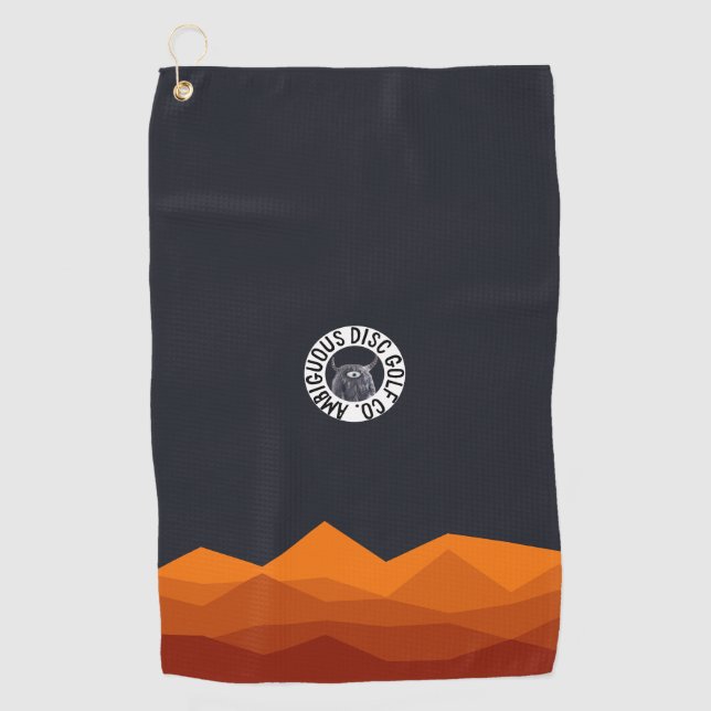 Toalla de bolso de golf de disco ambigua con clip (Anverso)