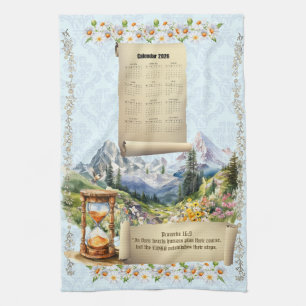 Toalla de calendario 2026 Alpes Montañas Proverbio