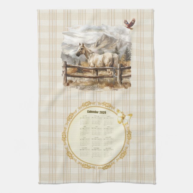 Toalla de calendario 2026 Caballo (Vertical)