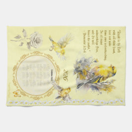 Toalla de calendario 2026 Goldfinch Confía en el S