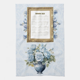 Toalla de calendario 2026 Rosa Azul Toalla de coci