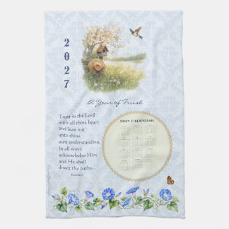 Toalla de calendario 2027 Escena campestre cristia