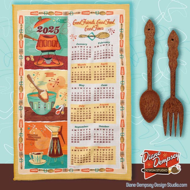 Toalla de calendario de cocina moderna de mediados (Subido por el creador)