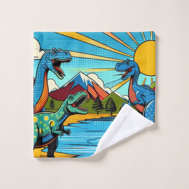 Toalla de cara diseño dinosaurios (Toallita)