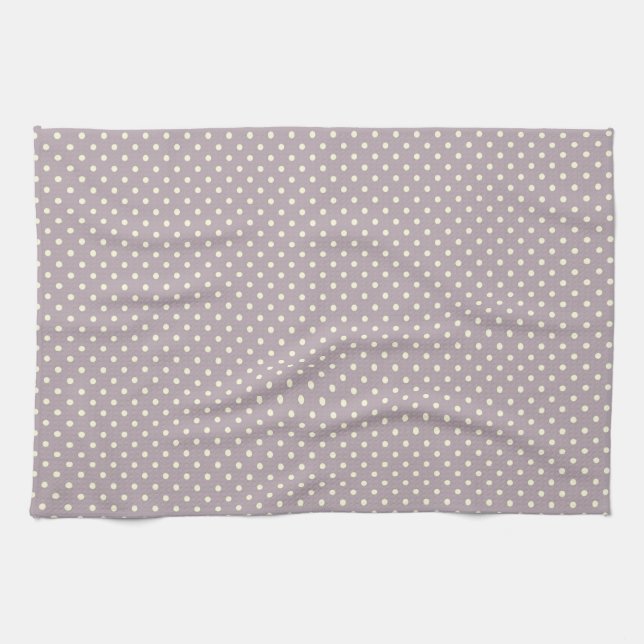 Toalla de cocina 16x24 puntos Crema púrpura (Horizontal)