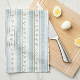 Toalla de cocina a rayas florales Preppy