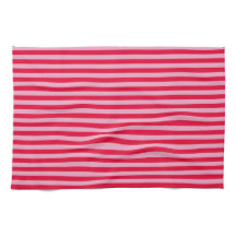 Toalla de cocina a rayas rosadas y rojas