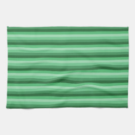 Toalla de cocina a rayas verdes