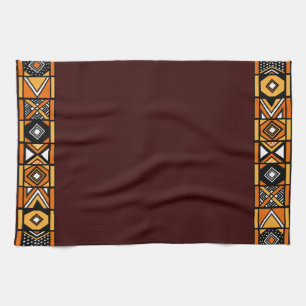 Toalla de cocina africana del arte de Brown