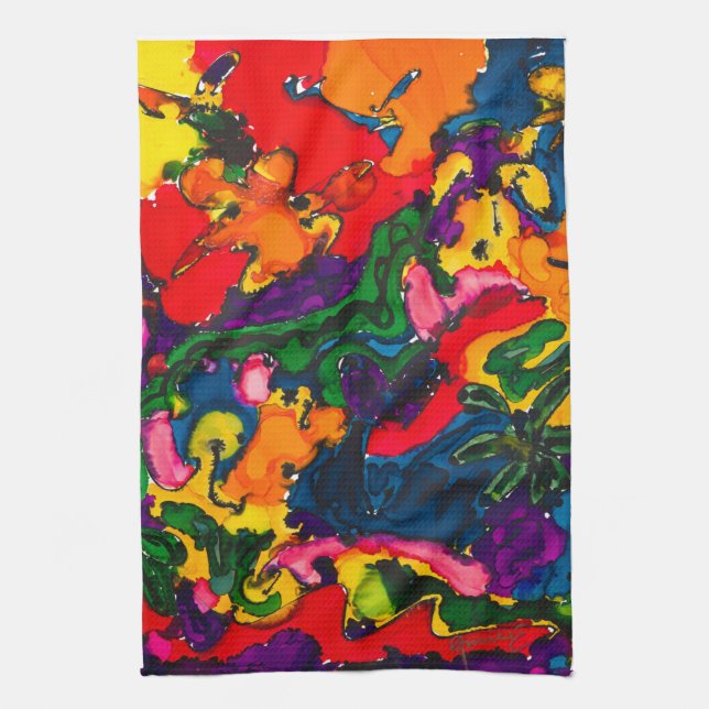 Toalla de cocina alrededor de la felicidad Lovitud (Vertical)