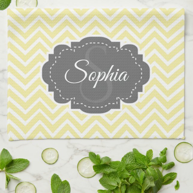 Toalla de cocina amarilla (Doblado)