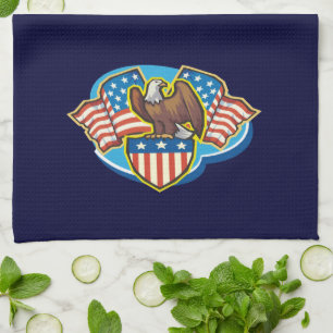 Toalla de cocina americana de águila