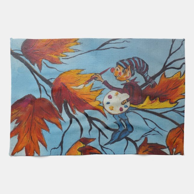 Toalla de cocina Ann Hayes Pintura de Pixie (Horizontal)