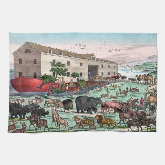Toalla de cocina "Arca de Noé" (Horizontal)