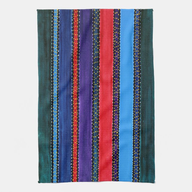 Toalla de cocina arcoiris de Guatemala (Vertical)