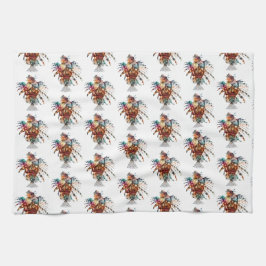 Toalla de cocina arcoiris de peces leones