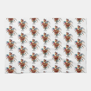 Toalla de cocina arcoiris de peces leones