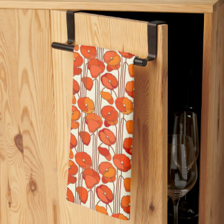 Toalla de cocina Art Nouveau Poppies