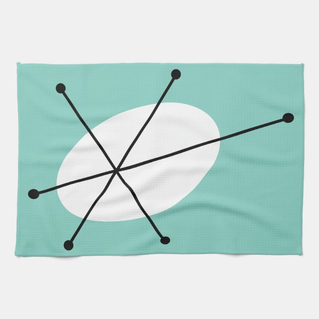 Toalla de cocina azul Dazzle (Horizontal)