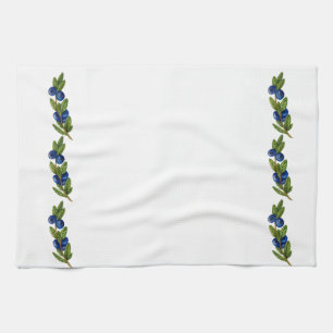 Toalla de cocina azul de la baya