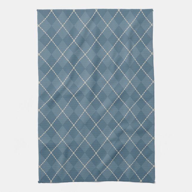 Toalla de cocina azul del país (Vertical)