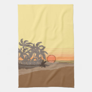 Toalla de cocina Big Sunset Hawaiian