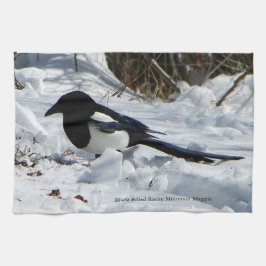 Toalla de cocina Black Billed Rocky Mountain Magpi