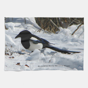 Toalla de cocina Black Billed Rocky Mountain Magpi
