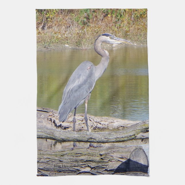 Toalla de cocina Blue Heron (Vertical)