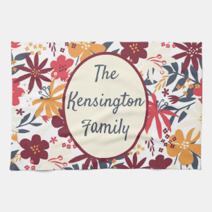 Toalla de cocina bohemia personalizada