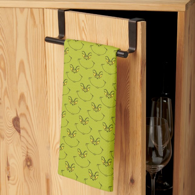 Toalla de Cocina Cara de Cómo el Grinch Robó la Na (Pliegue de tercios)