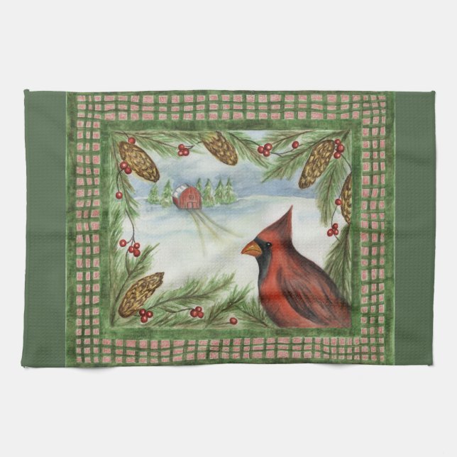 Toalla de cocina cardenal (Horizontal)