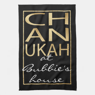 Toalla de cocina Chanukah Gold